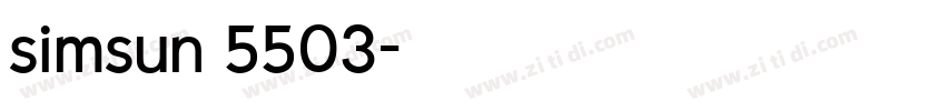 simsun 5503字体转换